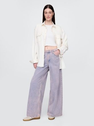 Jeansy UltraSoft Baggy o średnim stanie