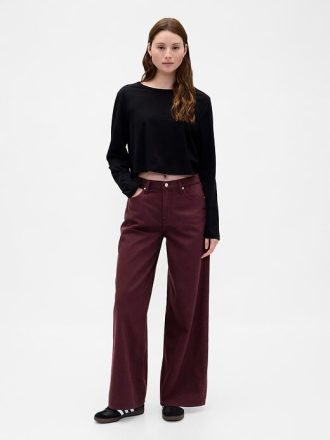 Jeansy UltraSoft Baggy o średnim stanie