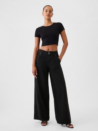 Jeansy UltraSoft Baggy o średnim stanie