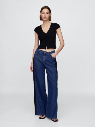 Jeansy UltraSoft Baggy o średnim stanie