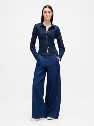 Jeansy UltraSoft Baggy o średnim stanie