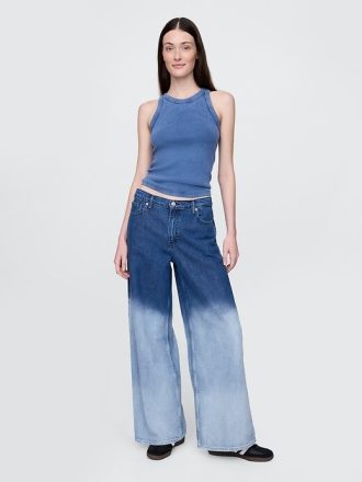 Jeansy UltraSoft Baggy o średnim stanie
