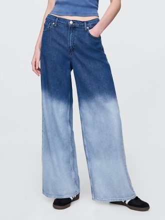 Jeansy UltraSoft Baggy o średnim stanie