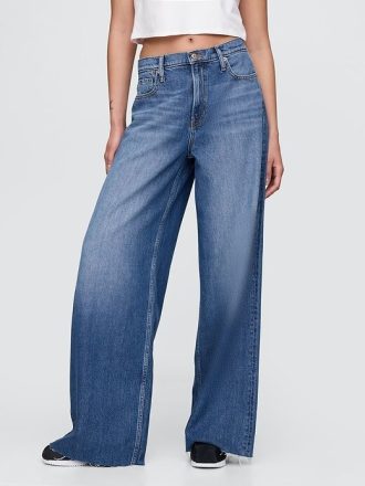 Jeansy UltraSoft Baggy o średnim stanie