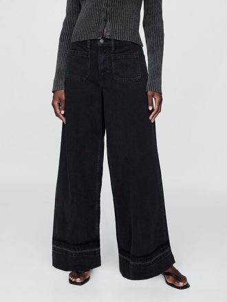 Jeansy UltraSoft Baggy o średnim stanie