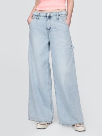 Jeansy UltraSoft Baggy o średnim stanie