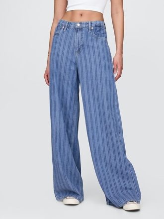 Jeansy UltraSoft Baggy o średnim stanie
