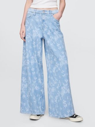 Jeansy UltraSoft Baggy o średnim stanie