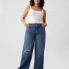 Jeansy UltraSoft Baggy o średnim stanie
