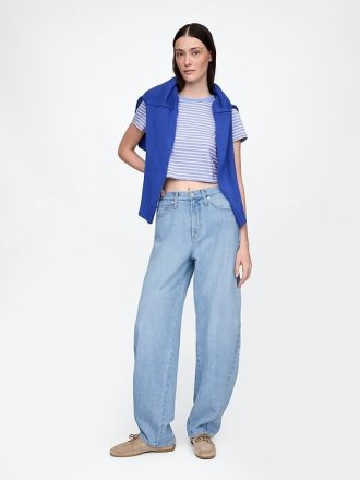 Jeansy UltraSoft Barrel z wysokim stanem