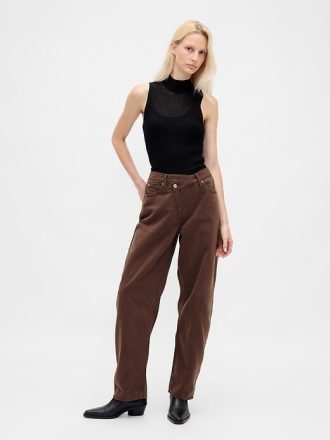 Jeansy UltraSoft Crossover Barrel z wysokim stanem