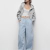 Jeansy UltraSoft Denim w paski z podkowami i średnim stanem