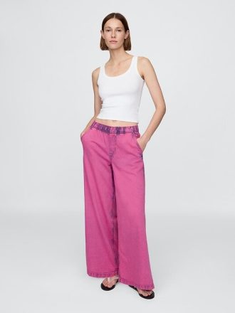 Jeansy UltraSoft Easy Baggy o średnim stanie
