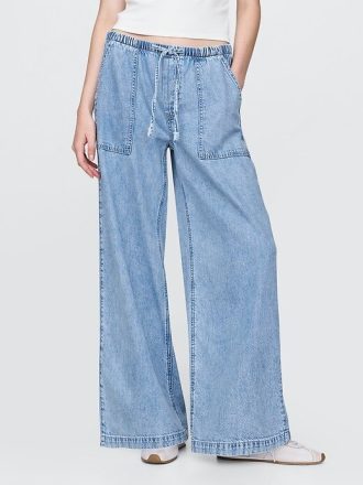 Jeansy UltraSoft Easy Baggy o średnim stanie