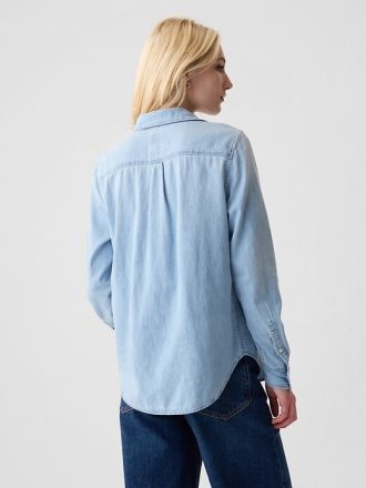 Klasyczna koszula z organicznej bawełny denim