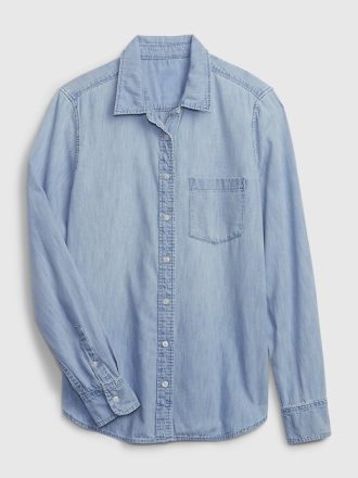 Klasyczna koszula z organicznej bawełny denim