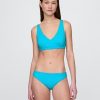 Klasyczny dół od bikini z prążkowanymi wstawkami