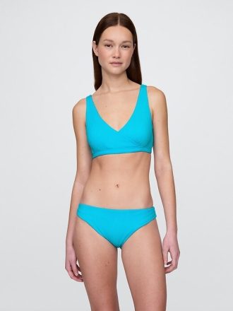 Klasyczny dół od bikini z prążkowanymi wstawkami