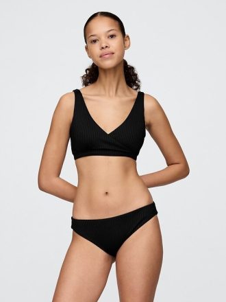 Klasyczny dół od bikini z prążkowanymi wstawkami