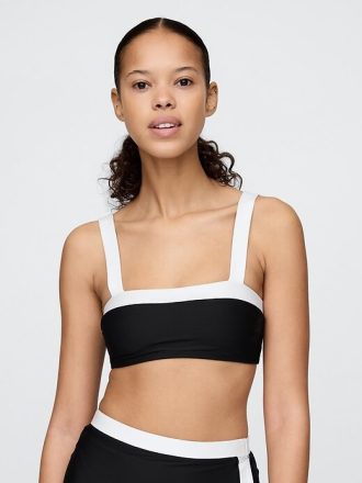 Kolorowy top bikini typu bandeau