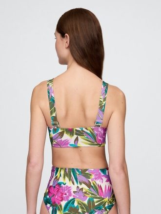 Kolorowy top bikini typu bandeau