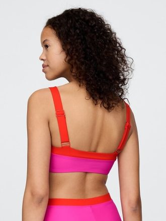 Kolorowy top bikini typu bandeau