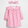 Komplet sukienek w kratkę gingham dla niemowląt