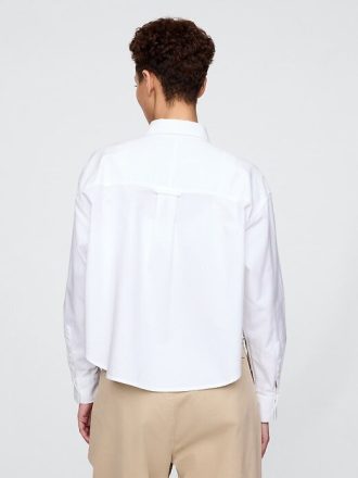 Koszula Oxford Crop Big z bawełny organicznej