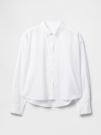 Koszula Oxford Crop Big z bawełny organicznej