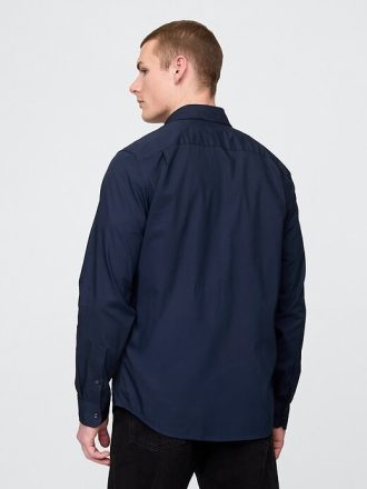 Koszula poplinowa na cały dzień w klasycznym kroju