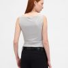 Koszulka CloseKnit Jersey z dekoltem w łódkę i krótkim rękawem