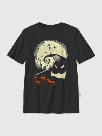 Koszulka dziecięca z grafiką „Miasteczko Halloween”
