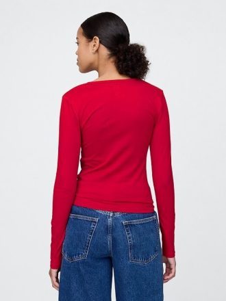 Koszulka henley z dzianiny CloseKnit Jersey