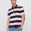 Koszulka polo w paski z logo Gap × Malbon