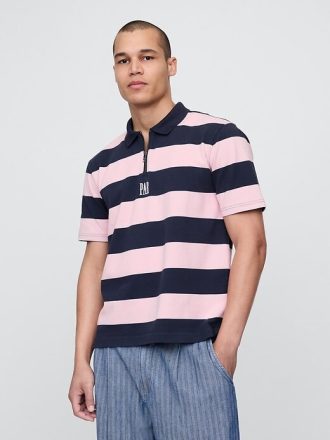 Koszulka polo w paski z logo Gap × Malbon