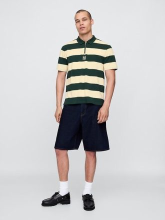 Koszulka polo w paski z logo Gap × Malbon