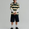 Koszulka polo w paski z logo Gap × Malbon