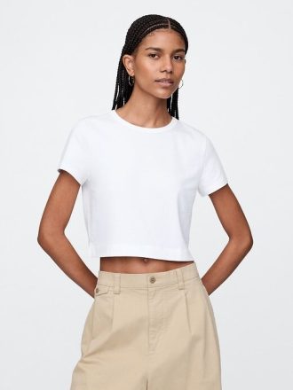 Koszulka Vintage Soft Crop z organicznej bawełny
