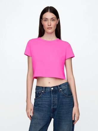 Koszulka Vintage Soft Crop z organicznej bawełny