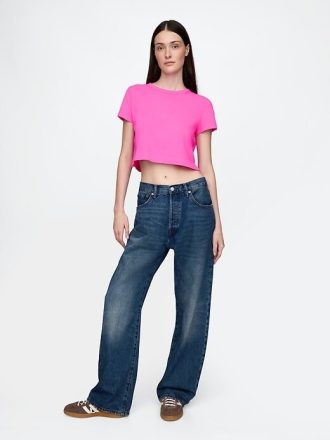 Koszulka Vintage Soft Crop z organicznej bawełny
