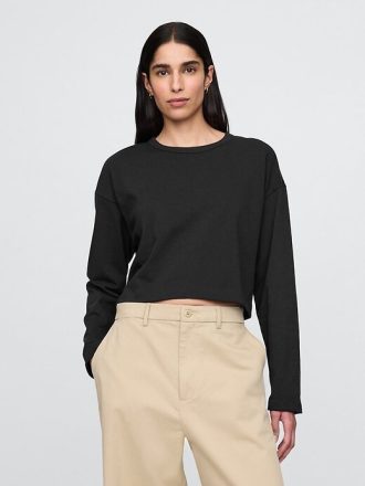 Koszulka Vintage Soft Heavyweight Crop z organicznej bawełny