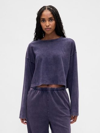 Koszulka Vintage Soft Heavyweight Crop z organicznej bawełny