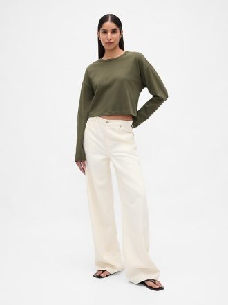 Koszulka Vintage Soft Heavyweight Crop z organicznej bawełny