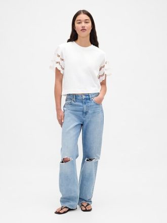 Koszulka Vintage Soft Heavyweight Crop z organicznej bawełny