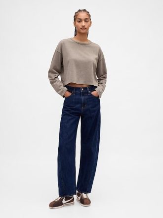 Koszulka Vintage Soft Heavyweight Crop z organicznej bawełny
