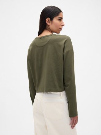 Koszulka Vintage Soft Heavyweight Crop z organicznej bawełny