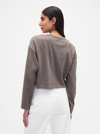 Koszulka Vintage Soft Heavyweight Crop z organicznej bawełny