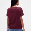 Koszulka z dekoltem w serek Vintage Soft z organicznej bawełny