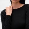 Koszulka z dzianiny CloseKnit Jersey z odkrytymi plecami i dekoltem w łódkę