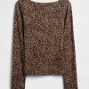 Koszulka z dzianiny CloseKnit Jersey z odkrytymi plecami i dekoltem w łódkę